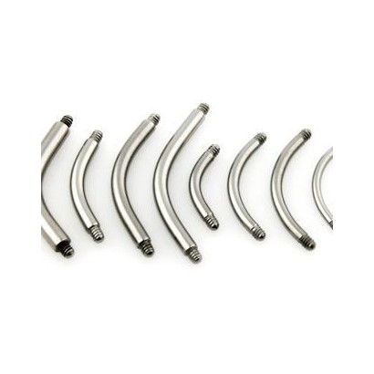Piercing - náhradní tyčka zahnutá (1,2 x 6 mm)