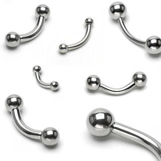 Piercing do obočí - kuličky, tl. tyčky 1,2 mm (1,2 x 10 mm, 3 mm kuličky) - OB01100-12103