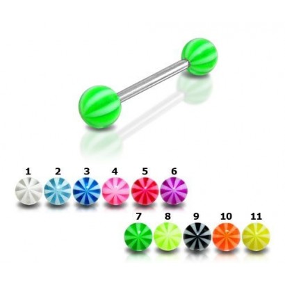 Piercing do jazyku (červená)