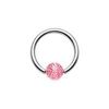 Piercing - kruh (růžová)