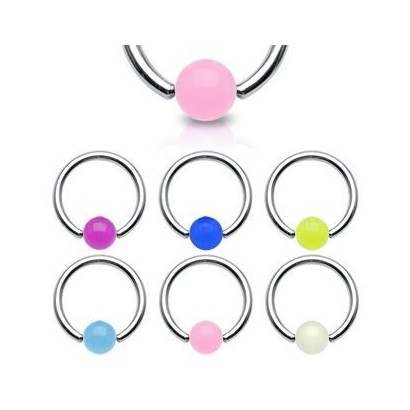 Piercing - kruh (tmavě modrá, 1,6 x 13 mm)