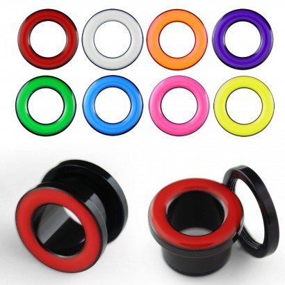 Akrylátový tunel - barevný okraj (růžová, 6 mm)