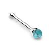 Stříbrný piercing do nosu (křisťál)