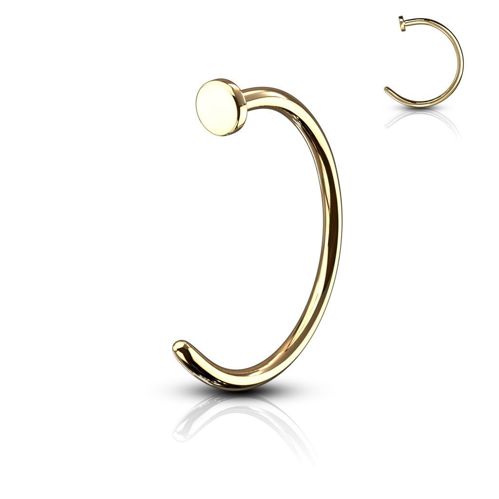 Levně S4U Pozlacený piercing do nosu (10 mm, 1 mm) - N01146-1010