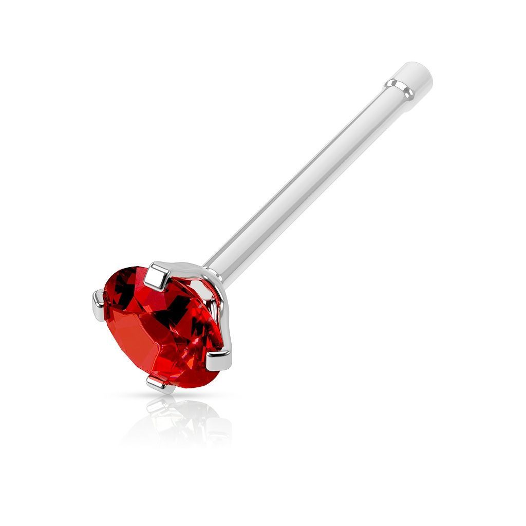 Levně Piercing do nosu - kamínek 3 mm (červená) - N01068-R