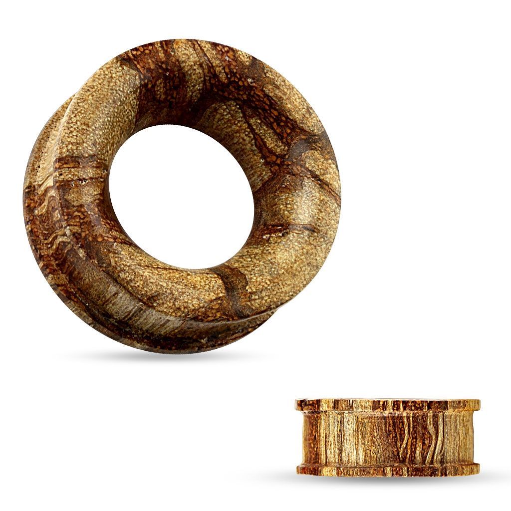 Levně Tunel do ucha Root wood (16 mm) - TN01093-16