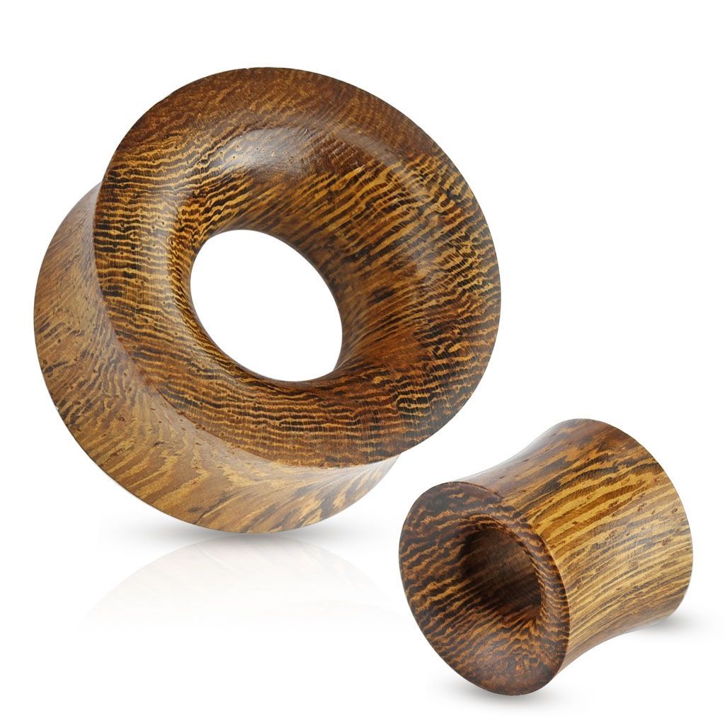 Levně Tunel do ucha Snake wood (8 mm) - TN01073-08