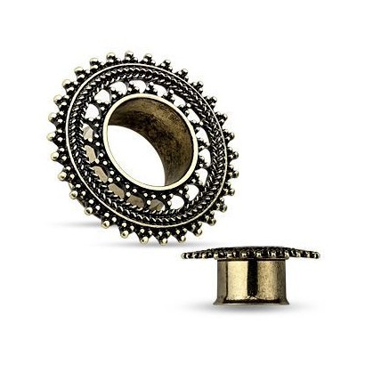 Antique tunel do ucha s ornamenty (8 mm)
