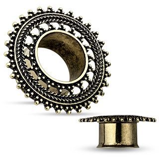 Antique tunel do ucha s ornamenty (8 mm) - TN01091-08