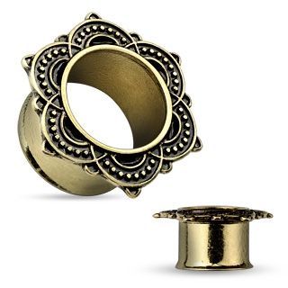 Antique tunel do ucha s ornamenty (16 mm) - TN01090-16