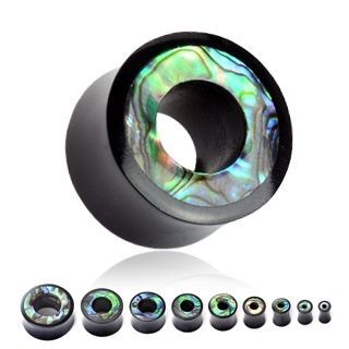 Levně Plug do ucha z rohoviny vykládaný perletí (5 mm) - PL01033-05