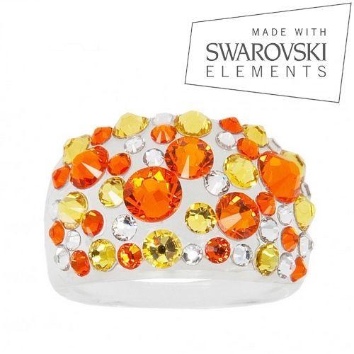 AKTUAL Prsten s krystaly Crystals from Swarovski, Sun (50) - LV2010-50