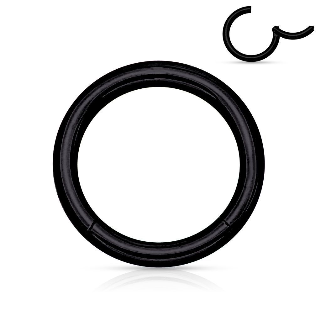 Levně Piercing segment kruh - černý (1,2 x 10 mm) - K01039K-1210