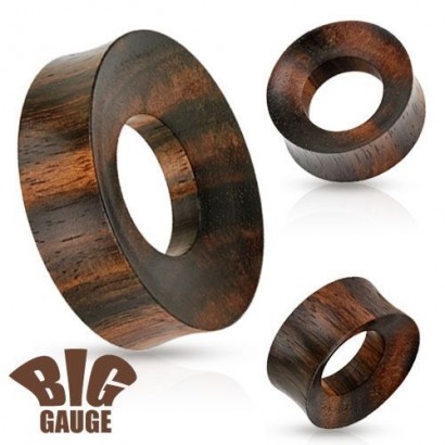 Dřevěný tunel do ucha Ironwood (38 mm)