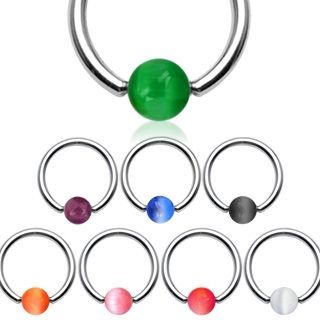 Levně Piercing kruh akrylát, rozměr 1,2 x 10 mm (černá) - K01030-K