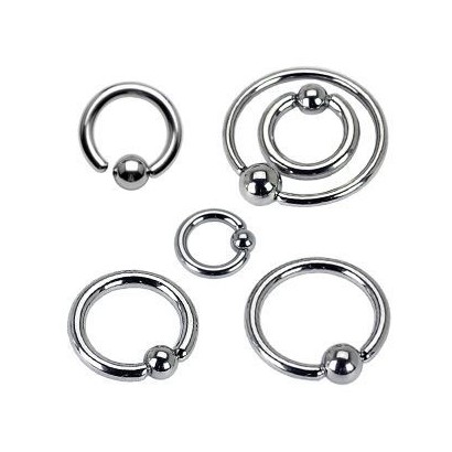 Piercing - kruh s kuličkou - rozevíratelný (1,2 x 11 mm, kulička 3 mm)