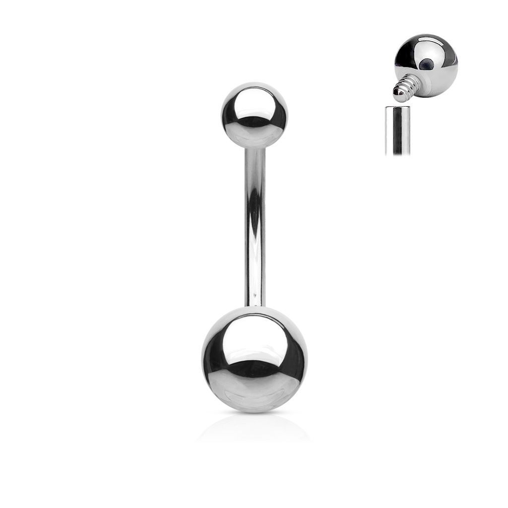 Piercing do pupíku - banánek (1,6 x 10 mm) - BS01007-1610
