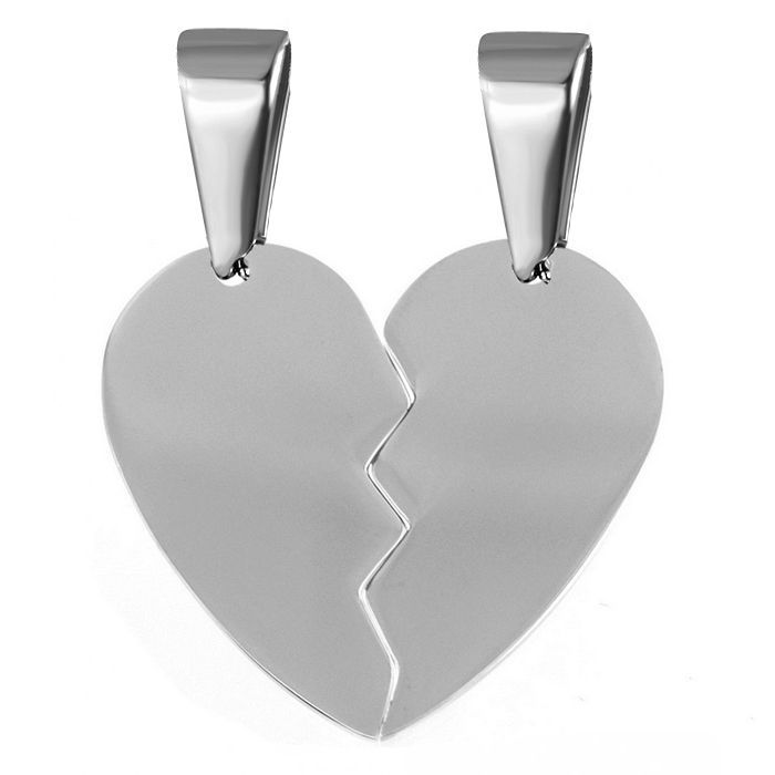 S4U Ocelové přívěsky partnerské - srdíčka - DR1030