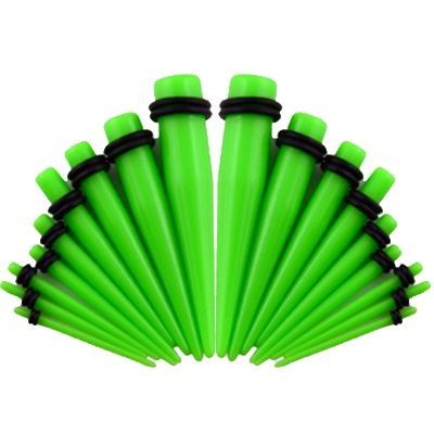 Levně S4U Akrylátový roztahovák do ucha zelený (4 mm) - EP1005-04