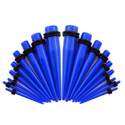 S4U Akrylátový roztahovák do ucha modrý (3 mm) - EP1004-03