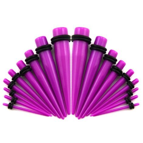 Levně S4U Akrylátový roztahovák do ucha fialový (5 mm) - EP1006-05