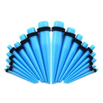 Akrylátový roztahovák do ucha světle modrý (3 mm)