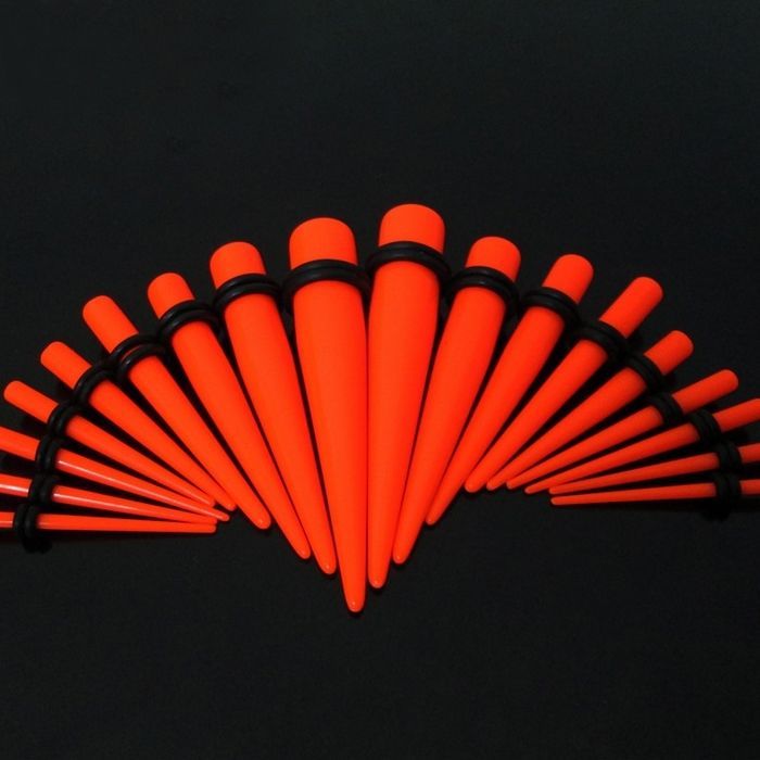 S4U Akrylátový roztahovák do ucha oranžový (2,5 mm) - EP1012-025
