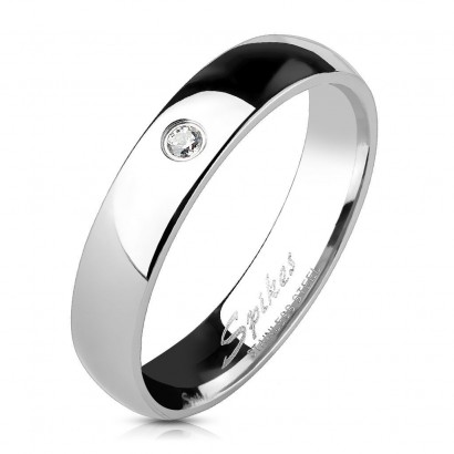Ocelový prsten se zirkonem OPR1404 (57)