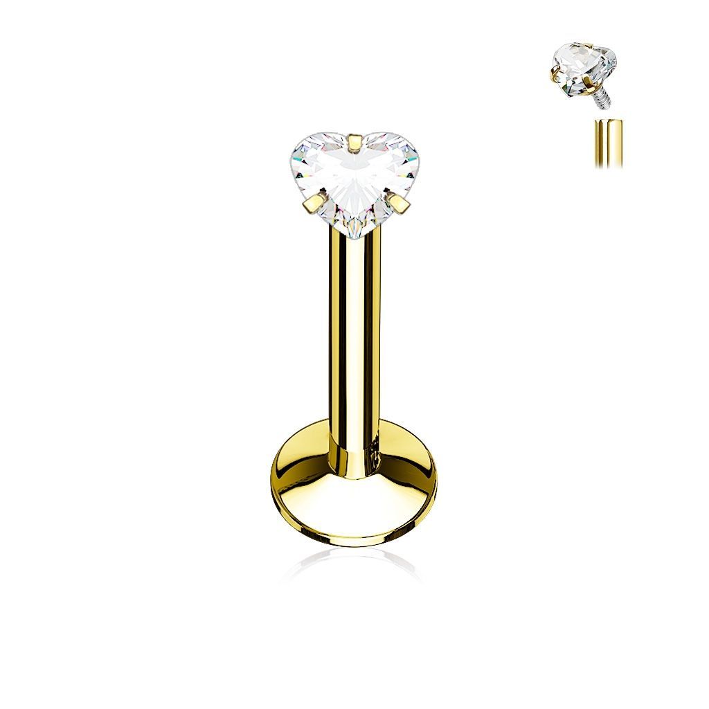 S4U Piercing do brady zlacený (1,2 x 6 mm) - LB01085GD-1206
