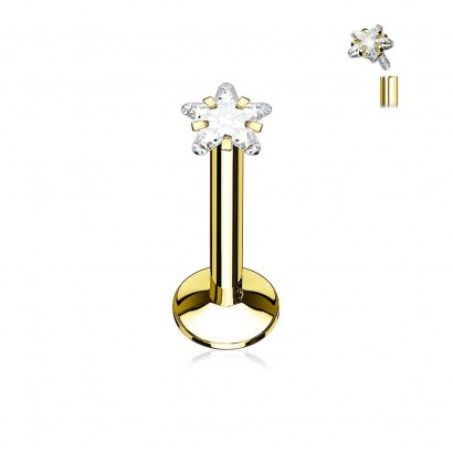 Piercing do brady zlacený (1,2 x 8 mm)