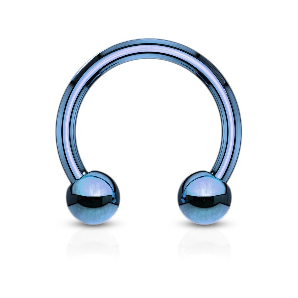 Levně S4U Piercing podkova, barva modrá (1,2 x 8 mm) - PV1001B-120833