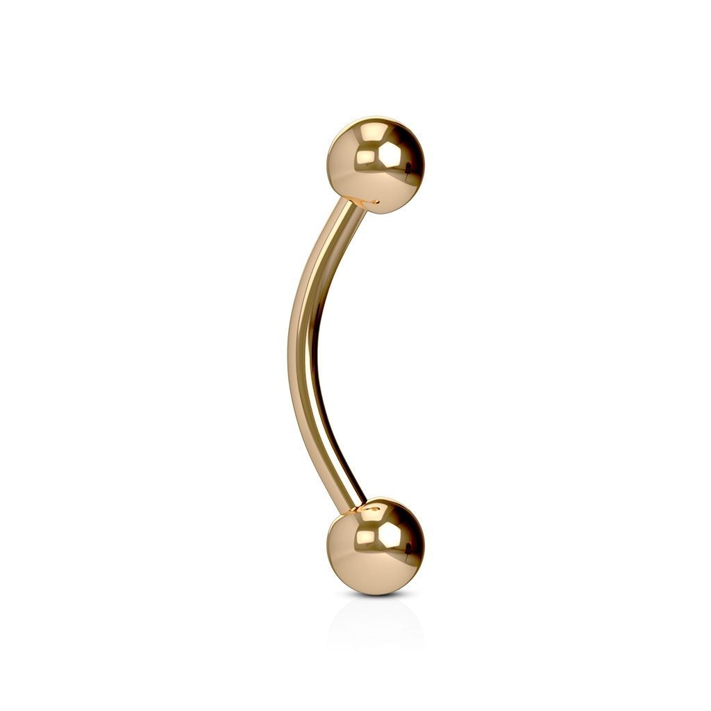 Levně S4U Piercing do obočí, barva růžové zlato (1,6 x 10 mm) - OB01046RD-1610