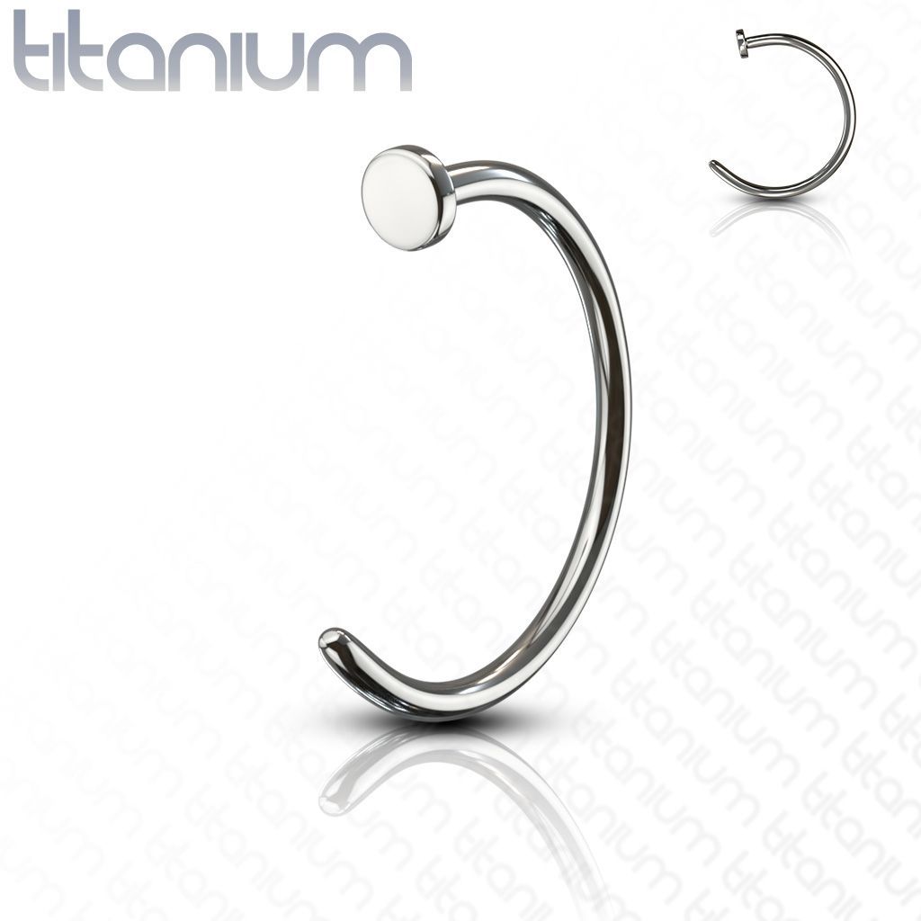 Levně Piercing do nosu - kruh titan (0,8 x 10 mm) - TIT1048-0810