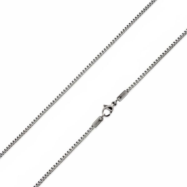 S4U Ocelový řetízek čtvercový, tl. 1 mm (60 cm) - OPE1007-010-60