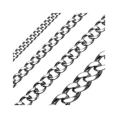 Ocelový řetízek, šíře 5 mm (55 cm)