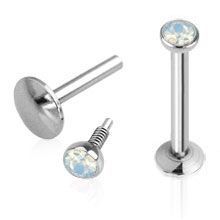 Levně Piercing do brady - labreta, opalit bílý (1,2 x 6 mm) - LB01102-1206WH