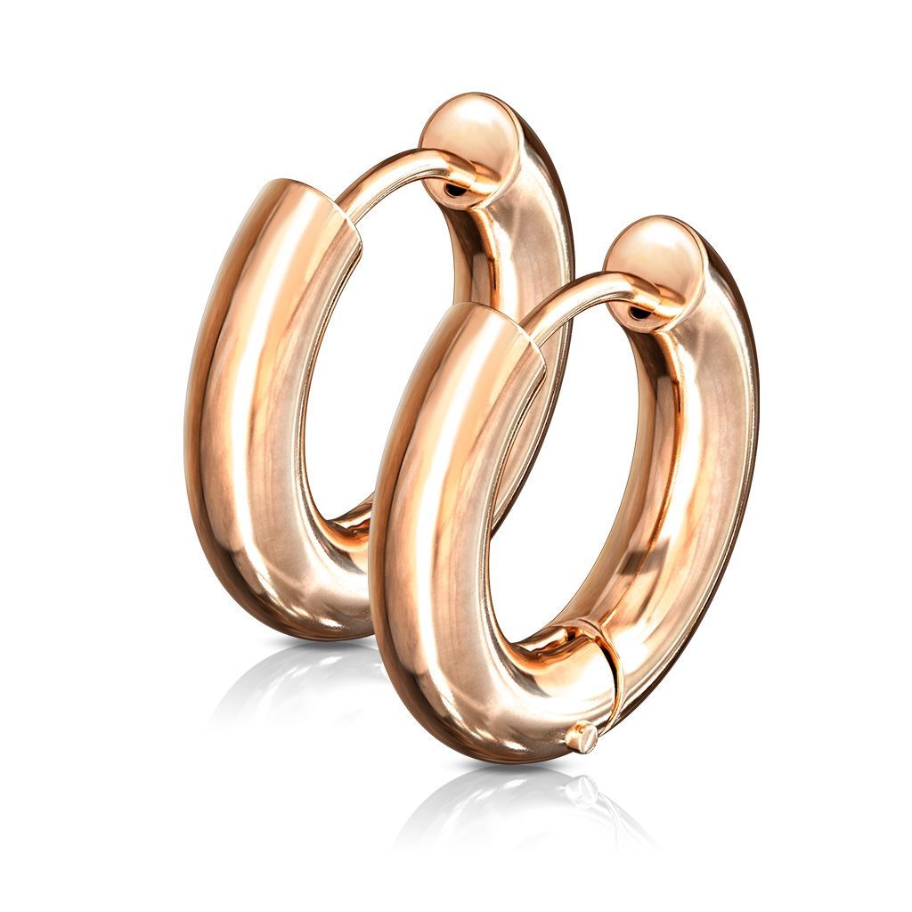 Levně S4U Zlacené ocelové náušnice - kruhy 22 mm - OPN1646-22