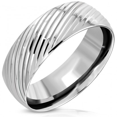 Ocelový prsten, šíře 8 mm (62)