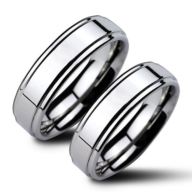 NUBIS NWF1022 Wolframové snubní prsteny - pár - NWF1022-6