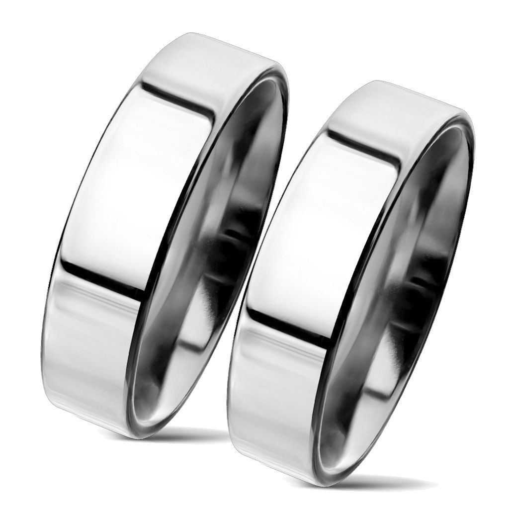 NUBIS NSS3004 Snubní prsteny chirurgická ocel 5mm - pár - NSS3004-5