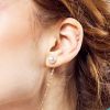 Zlacený cartilage piercing do ucha, hvězda (3 mm)