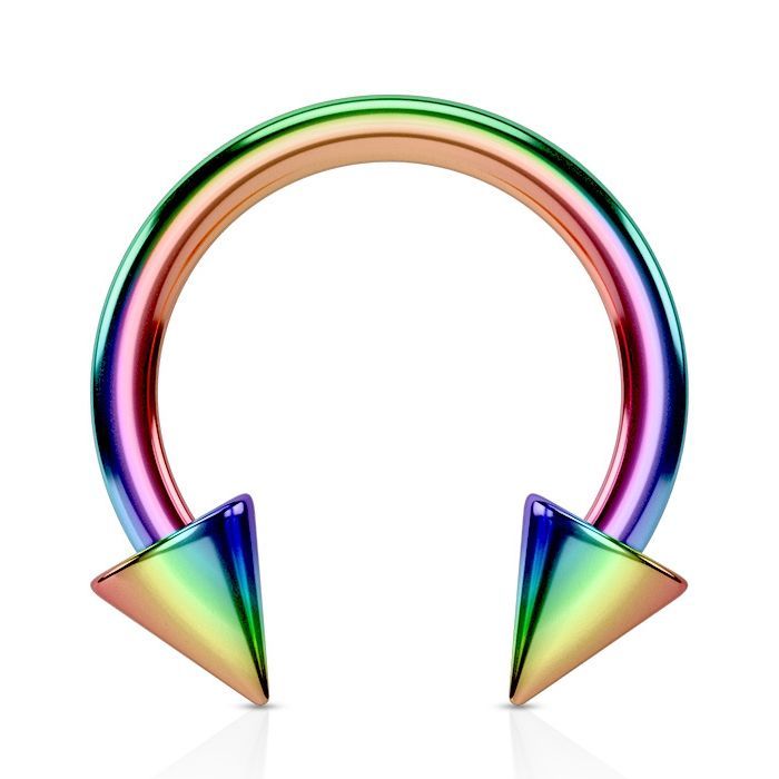 Levně Podkova duhová s hroty (1,6 x 12 mm, hroty 5 mm) - PV01004W-161255