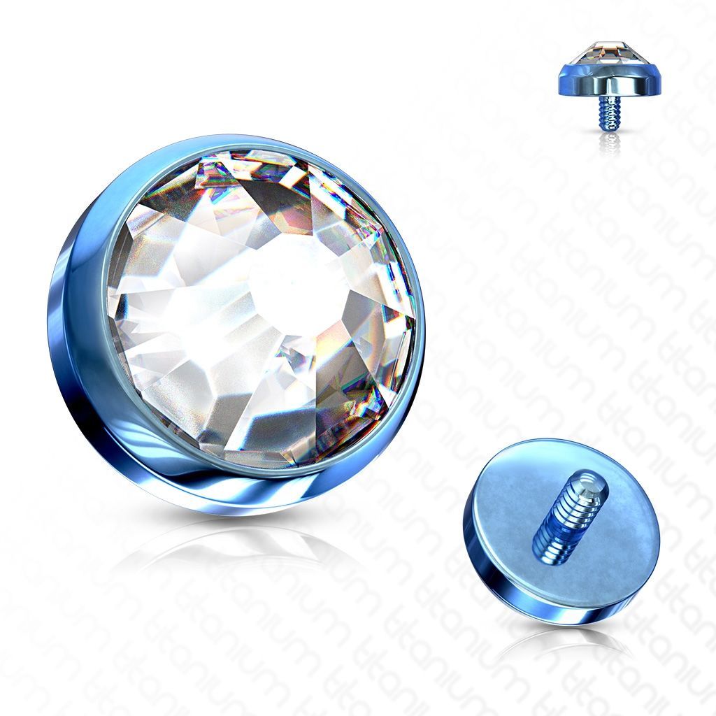 Levně Modrý microdermal piercing - ozdobná část (5 mm) - MD012B-05