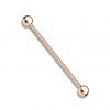 Industrial piercing 1,6 x 38 mm (žluté zlato)