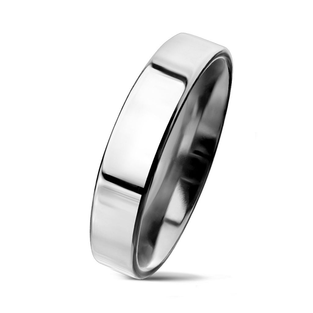 NUBIS NSS3004 Pánský snubní prsten ocel, šíře 4 mm (60) - NSS3004-4-60