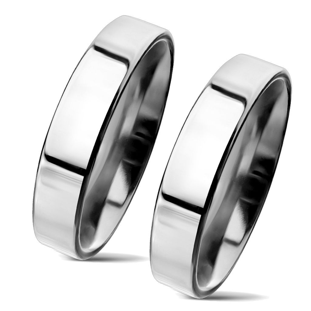 NUBIS NSS3004 Snubní prsteny chirurgická ocel 4mm - pár - NSS3004-4