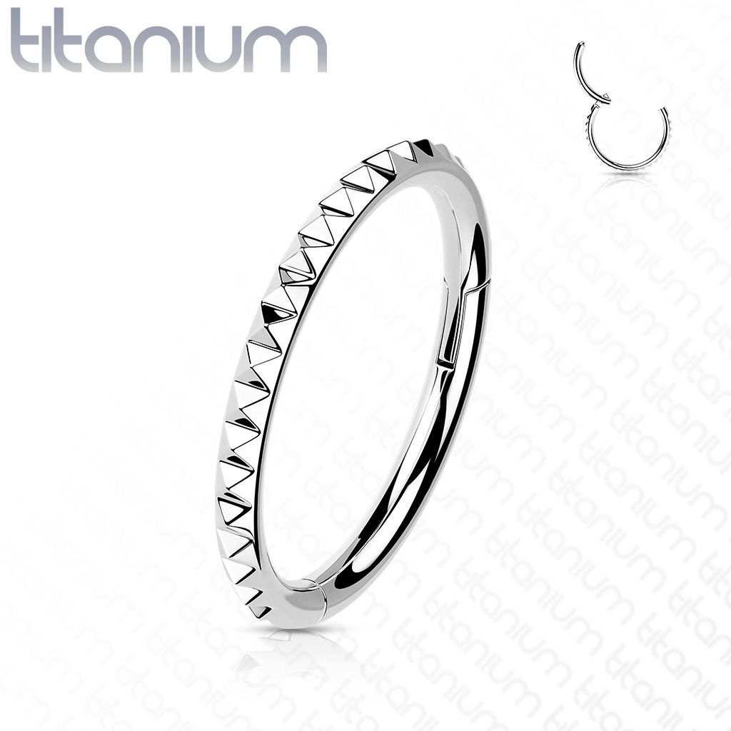 Levně Segment kruh - helix / cartilage / tragus piercing TITAN (1,2 x 8 mm) - TIT1139-1208