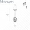 Piercing do pupíku - TITAN (fialová)