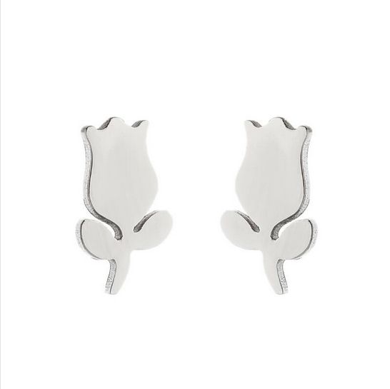 S4U Ocelové náušnice TULIPÁNY - OPN1780-ST