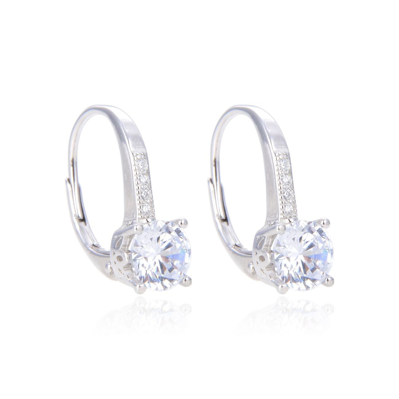 NUBIS Stříbrné náušnice na klapku - NB-3475